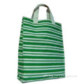 Alibaba China Bag Factory 210D Promotional Green Stripe Shopping Bag or Promotional Bags for Supermarket /T-shirt /Gift